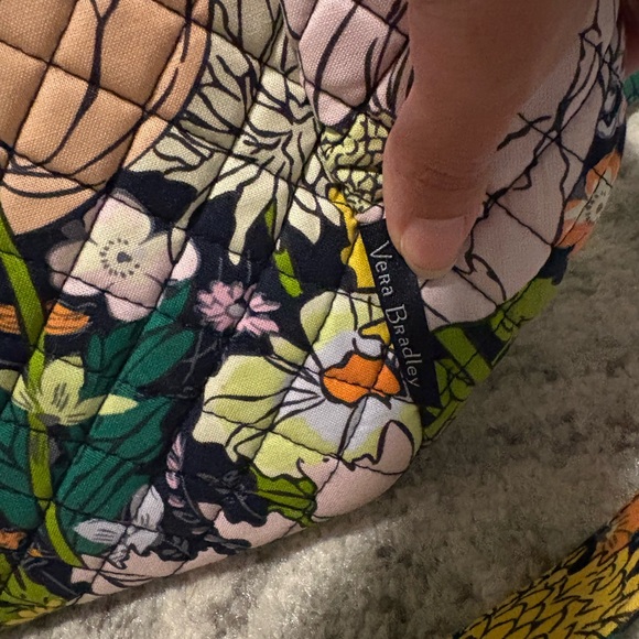 Vera Bradley Pink and Green Shoulder Bags with Geometric Flair - Picture 5 of 6